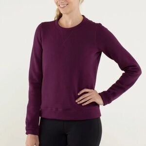 Lululemon Maroon Burgundy Keep It Cozy Crew Neck Pullover Sweatshirt Size 4